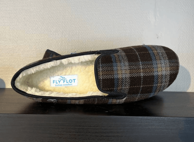 Hovedbilde Tøffel Brun Ruter Fly Flot