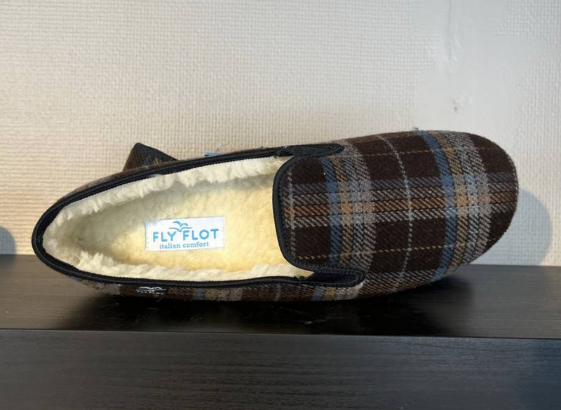 Tøffel Brun Ruter Fly Flot