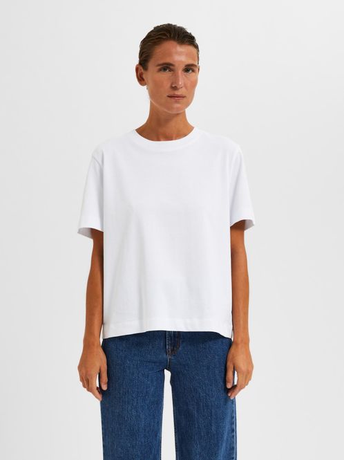 Hovedbilde Essential SS Boxy Tee Bright White SELECTED FEMME ...