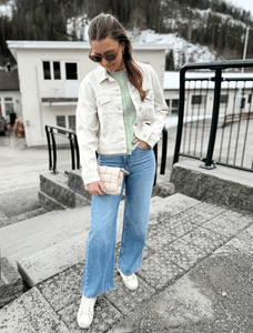 Hovedbilde Una Denim Jacket Egret Melange Selected Femme