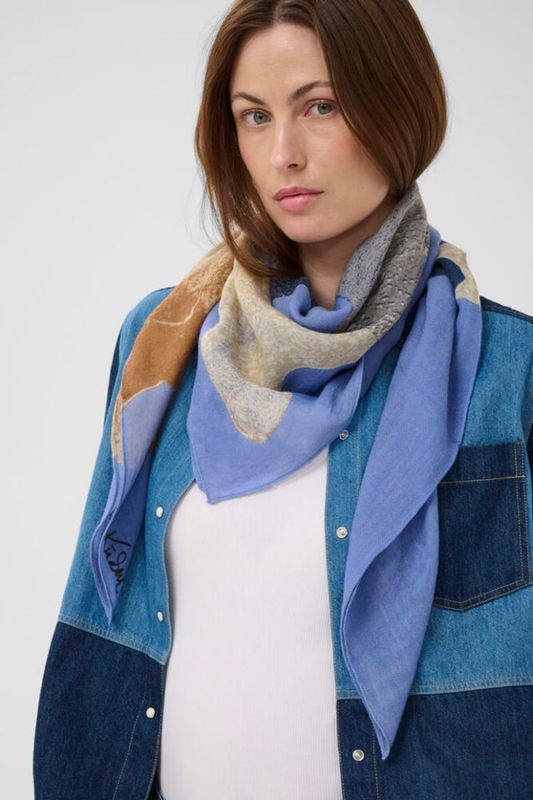 Felisia Scarf  Serenity Leaf Print Part Two