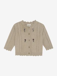 Hovedbilde Cardigan Knit Flower Beige Melange Minymo