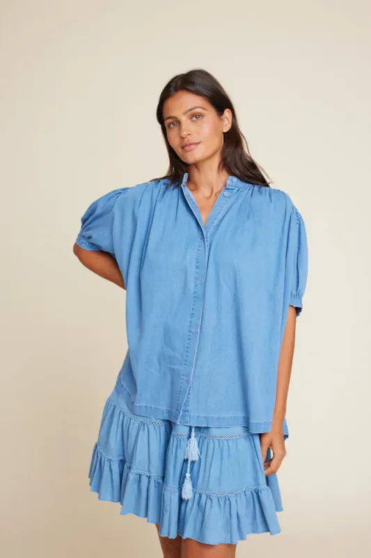 Milly Tencel Tốp Denim Line Of Oslo
