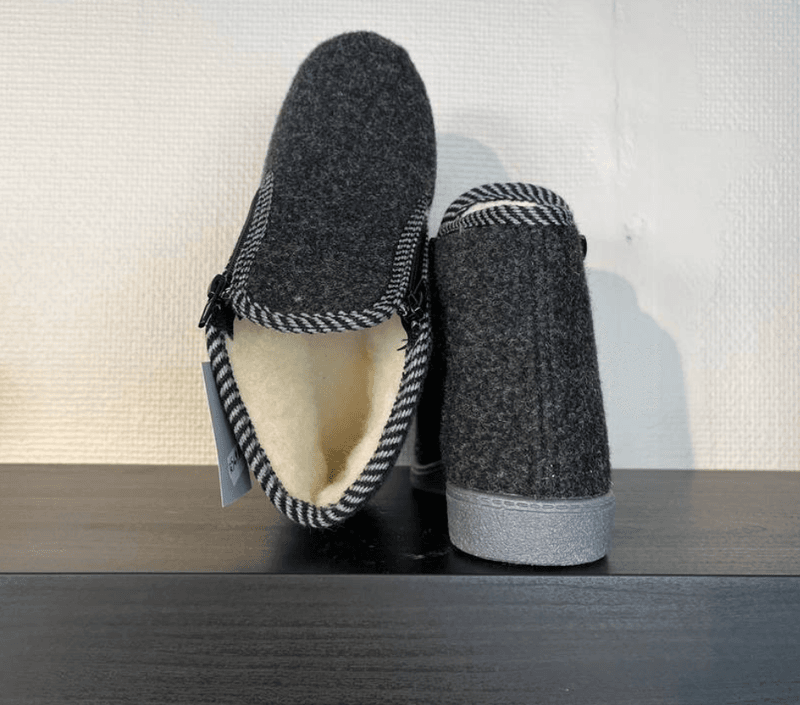 Tøffel Lammeull Unisex Grå 