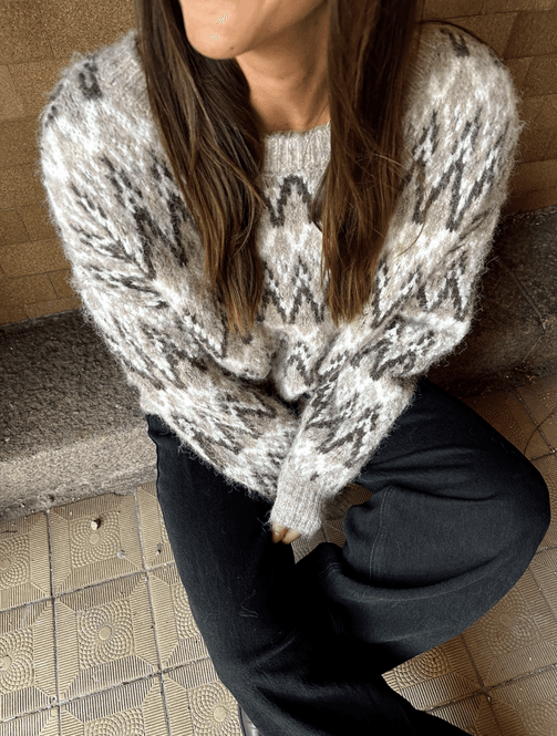 Hovedbilde Vimargi O-Neck Jacquard Natural Melange VILA