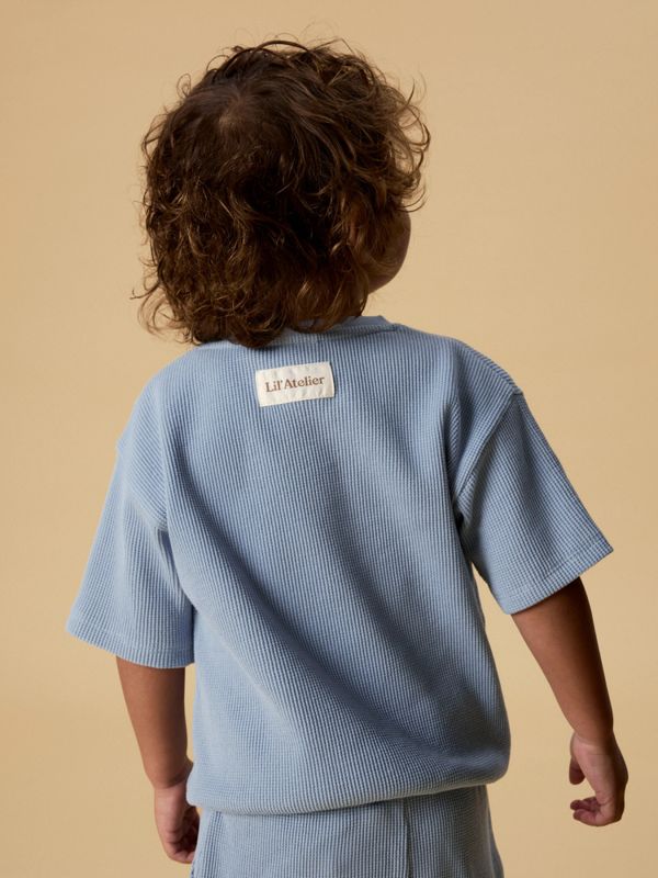 T-Skjorte Harun Loose Sweat Dusty Blue Lil Atelier