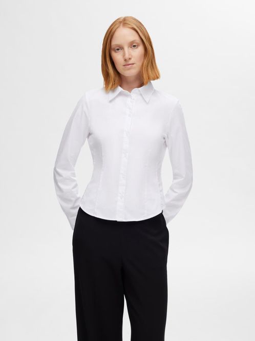 Hovedbilde Amira LS Fitted Shirt Bright White Selected Femme