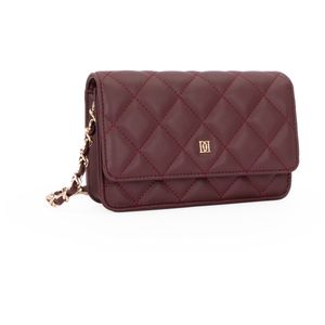 Hovedbilde Leather Quilted Mini Bag Maroon DARK