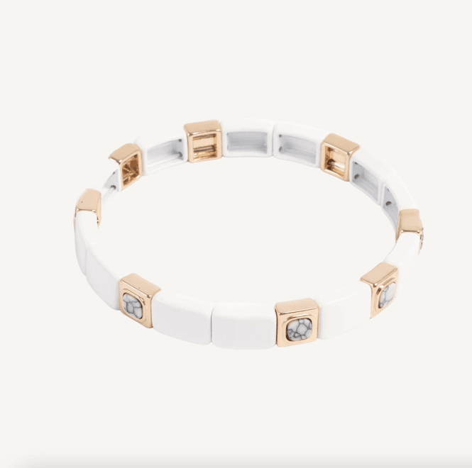 Hovedbilde Emaljert Armbånd White Stone A&C Oslo 