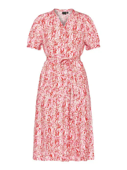 Hovedbilde Kjole Mønster Rosa/Rød Brandtex