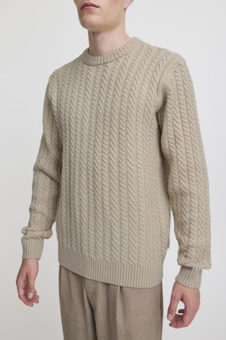 Hovedbilde Karl Cable Wool Knit Light Sand Casual Friday 