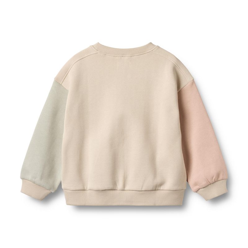 Sweatshirt Langermet Embroidery Elliot Offwhite Wheat