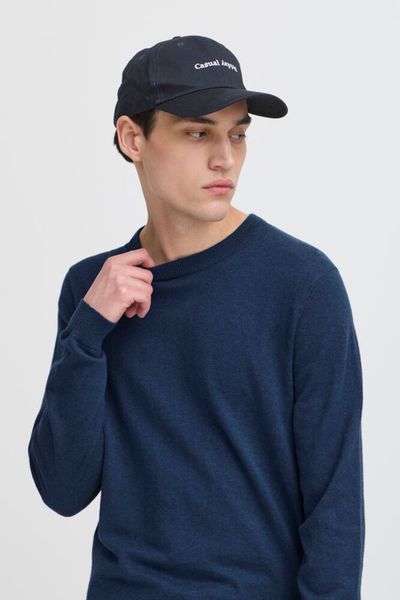 Halfdan Crew Neck Knit Medieval Blue Melange - Blue Casual Friday 