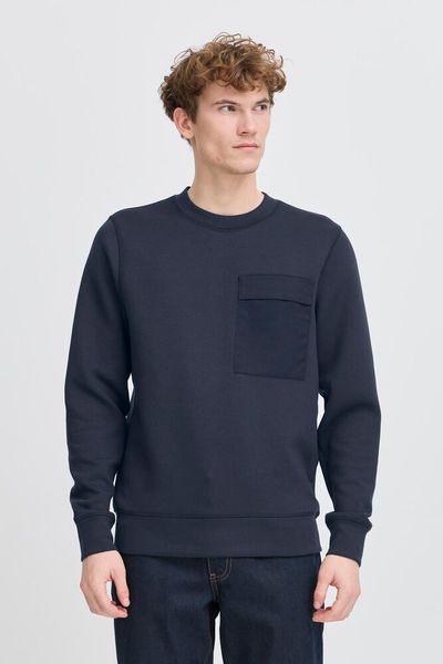Vidar Viskose Sweat Pocket Dark Navy - Blue Casual Friday 