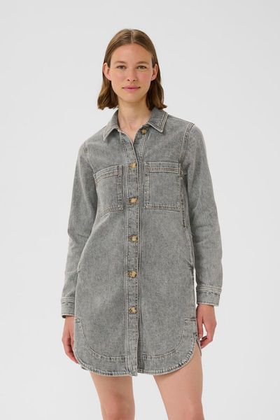 Nanas Denim Dress Light Grey Wash In Wear 