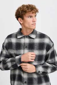 Hovedbilde Augusto Oversize Skjorte Pewter Mix Casual Friday ...