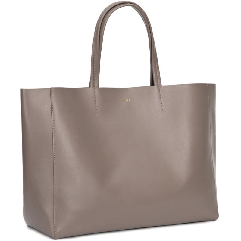 Tote Wide Nappa Leather Taupe DARK