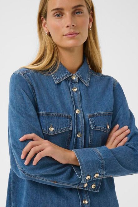Hovedbilde Olaskjorte PayasPW Medium Blue Denim Part Two