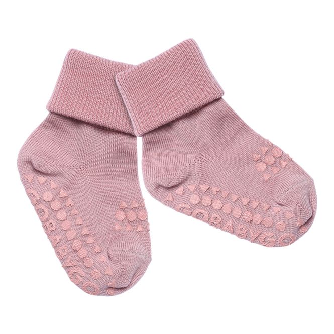 Hovedbilde Sokker Antiskli Merinoull Rose Blush GoBabyGo