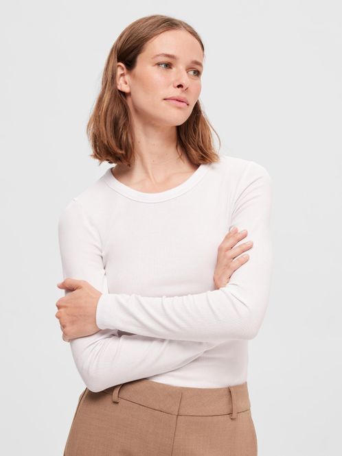 Hovedbilde Dianna LS O-Neck White SELECTED FEMME