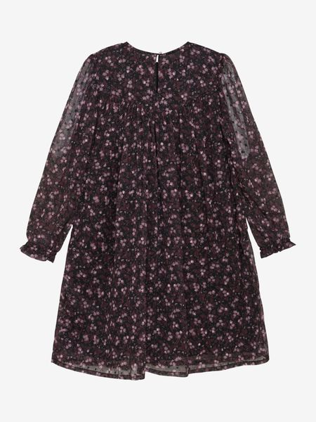 Kjole Dress Flower Dobby Black Creamie 