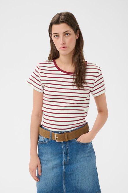 Hovedbilde RochellePW T-shirt Burnt Russet Stripe Part Two