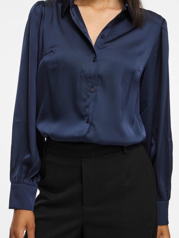 Vienna Ravenna Balloon Shirt Navy Blazer VILA