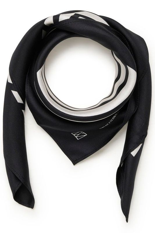 Silkeskjerf Rafiq Black/Whisper In Wear