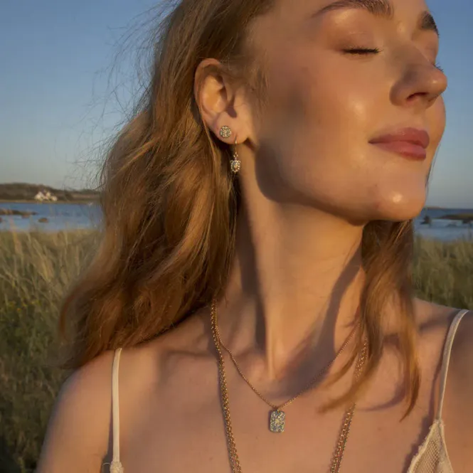 Hovedbilde Små øredobber Solstice Gull A&C Oslo