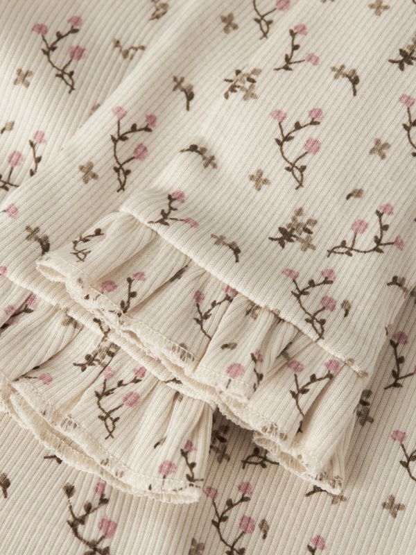 Lago Mer Slim Leggings Turtledove Rose Flower Lil Atelier