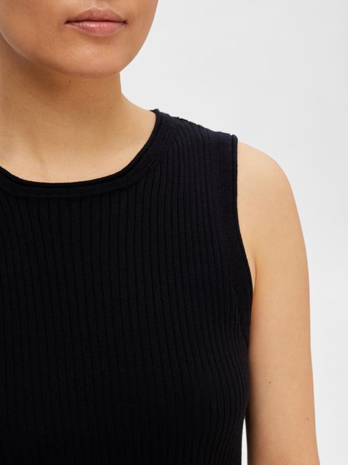 Hovedbilde Lydia O-Neck Knit Top Black Selected Femme 