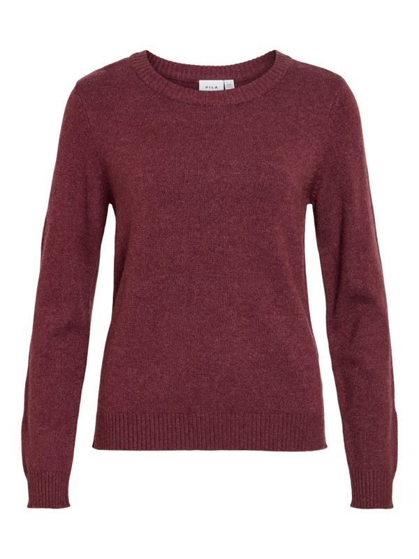 Viril O-Neck LS Knit Top Port Royale Dark Melange VILA