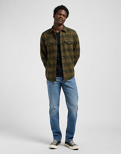 Clean Western Shirt Army Green LEE
