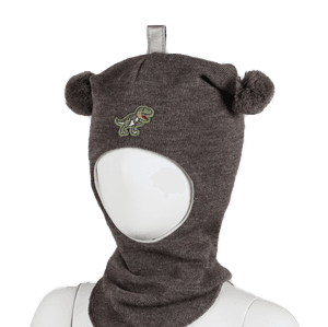 Hovedbilde Balaclava Ull Dino Brown Melange KIVAT